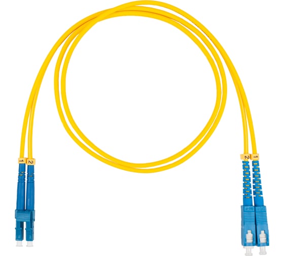 Оптический коммутационный шнур DATAREX патч-корд lc-sc duplex os2 нга-hf желтый 10 м DR-220147 1