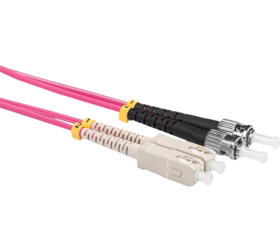 Оптический коммутационный шнур (патч-корд) DATAREX sc-st duplex om4 нга-hf маджента 5,0 м DR-221375