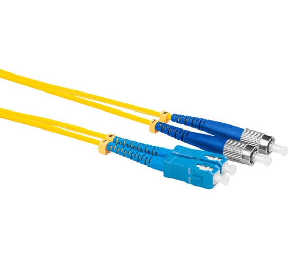 Оптический коммутационный шнур DATAREX патч-корд sc-fc duplex os2 нга-hf желтый 3,0 м DR-221244