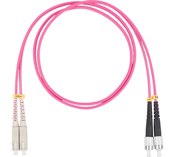 Оптический коммутационный шнур DATAREX патч-корд sc-fc duplex om4 нга-hf маджента 0,5 м DR-221270