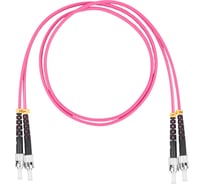 Оптический коммутационный шнур DATAREX патч-корд st-st duplex om4 нга-hf маджента 1,5 м DR-223372