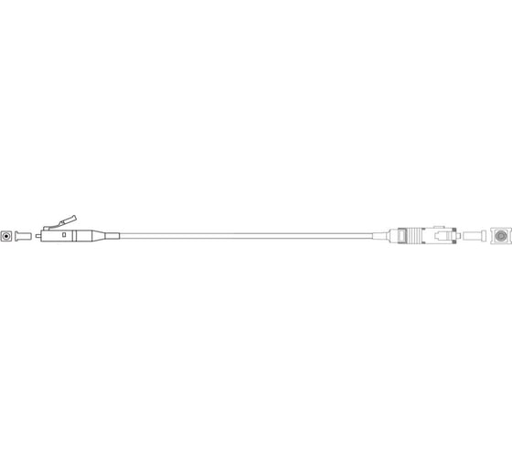 Монтажный оптический шнур DATAREX lc-sc, om3, нга-hf, бирюзовый, 3,0 м DR-224124