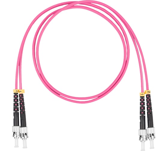 Оптический коммутационный шнур DATAREX патч-корд st-st duplex om4 нга-hf маджента 10 м DR-223377 1