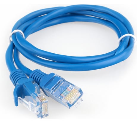 Патч-корд Гарнизон CCA light UTP кат.5e, 1м, литой, многожильный (синий), PC-UTP-5e-1-B