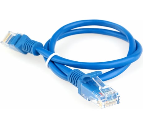 Патч-корд Гарнизон CCA light UTP кат.5e, 0.5м, литой, многожильный (синий), PC-UTP-5e-0.5-B