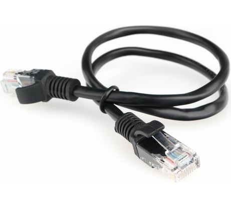 Патч-корд Гарнизон CCA light UTP кат.5e, 0.5м, литой, многожильный (черный), PC-UTP-5e-0.5-BK