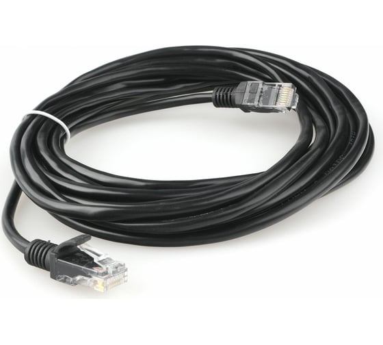 Литой многожильный патч-корд Гарнизон CCA light UTP категория 5e, 5м, (черный), PC-UTP-5e-5-BK