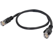 Литой многожильный патч-корд Cablexpert медный UTP категория 5e, 0.5м, (черный), PP10-0.5M/BK