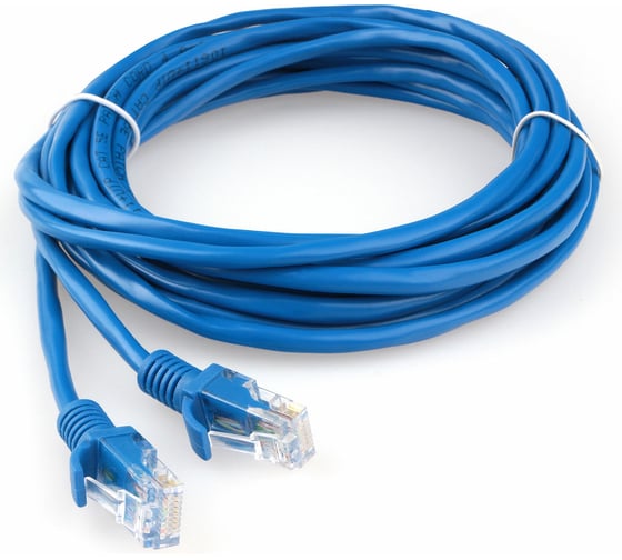 Литой многожильный патч-корд Гарнизон CCA light UTP категория 5e, 5м, (синий), PC-UTP-5e-5-B