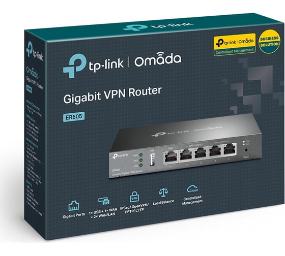 Гигабитный multi-wan vpn маршрутизатор TP-Link safestream ER605