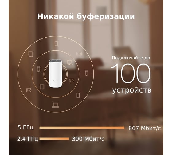 Домашняя mesh Wi-Fi система TP-Link DECO E4(3-PACK)