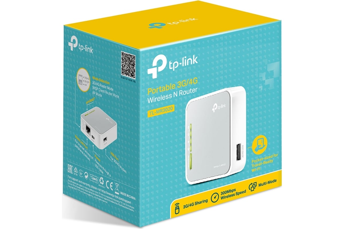 Портативный Wi-Fi роутер TP-Link TL-MR3020