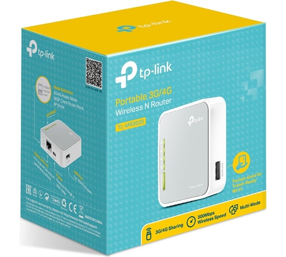 Портативный Wi-Fi роутер TP-Link TL-MR3020