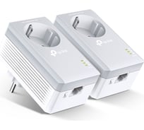 Комплект адаптеров TP-Link powerline со встроенной розеткой TL-PA4010P KIT