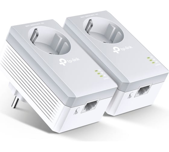 Комплект адаптеров TP-Link powerline со встроенной розеткой TL-PA4010P KIT