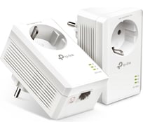 Комплект гигабитных адаптеров TP-Link powerline со встроенной розеткой TL-PA7017P KIT
