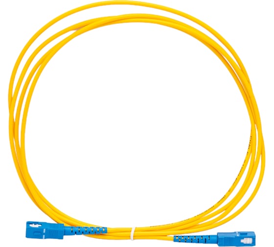 Оптический патч-корд NEWMAX NM симлексный SC/UPC-SC/UPC SM G.652D 3.0мм желтый 2м NM-SC-SC/SU-2.0