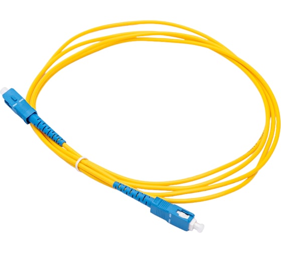 Оптический патч-корд NEWMAX NM симлексный SC/UPC-SC/UPC SM G.652D 3.0мм желтый 2м NM-SC-SC/SU-2.0