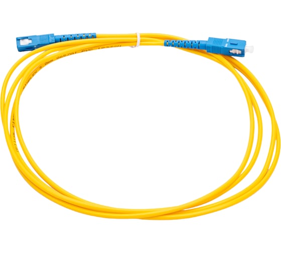 Оптический патч-корд NEWMAX NM симлексный SC/UPC-SC/UPC SM G.652D 3.0мм желтый 2м NM-SC-SC/SU-2.0