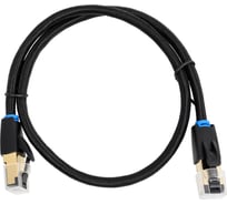 Прямой патч-корд VENTION SFTP cat.8 RJ45 - 0,5м. Черный Тканевая оплетка IKGBD