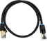 Прямой патч-корд VENTION SFTP cat.8 RJ45 - 0,5м. Черный Тканевая оплетка IKGBD 1