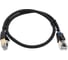 Прямой патч-корд VENTION SFTP cat.8 RJ45 - 0,5м. Черный Тканевая оплетка IKGBD 2