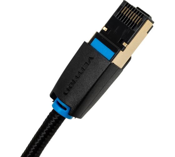 Прямой патч-корд VENTION SFTP cat.8 RJ45 - 5м. Черный Тканевая оплетка IKGBJ