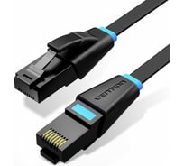 Прямой патч-корд VENTION UTP cat.6, RJ45 - 1,5м. плоский Черный IBJBG