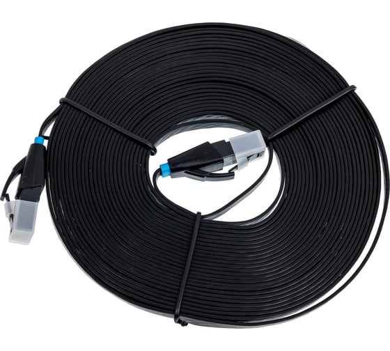 Прямой патч-корд VENTION UTP cat.6, RJ45 - 8м. плоский Черный IBJBK