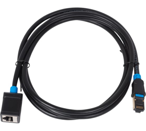 Прямой патч-корд удлинитель VENTION SSTP cat.6, RJ45 - 1.5м. Черный IBLBG