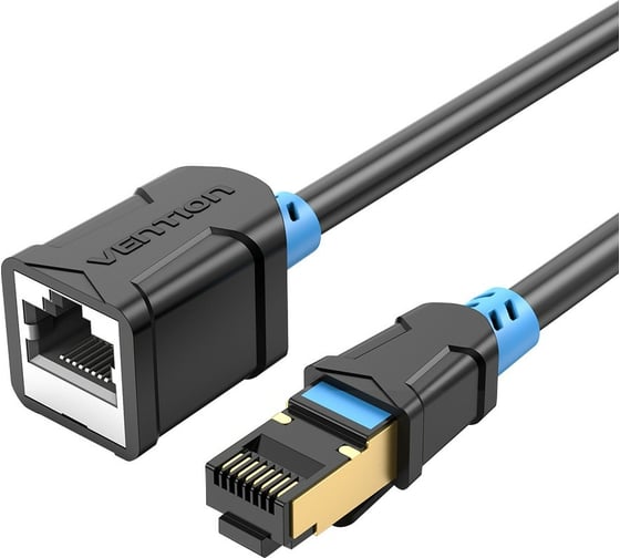 Прямой патч-корд удлинитель VENTION SSTP cat.6, RJ45 - 3м. Черный IBLBI 1