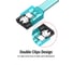 Кабель VENTION SATA 3 M/SATA 3 M угол 90 с защелками, голубой - 0.5 м KDDSD 8