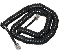 Шнур телефонный витой (7 м; джек-джек; черный) REXANT 18-2073 217909