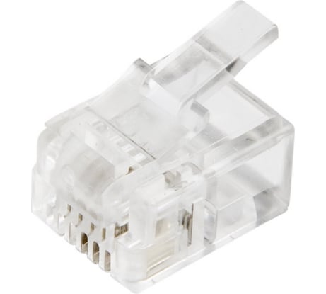 Телефонный разъем RJ 11 10 штук Electraline 64109