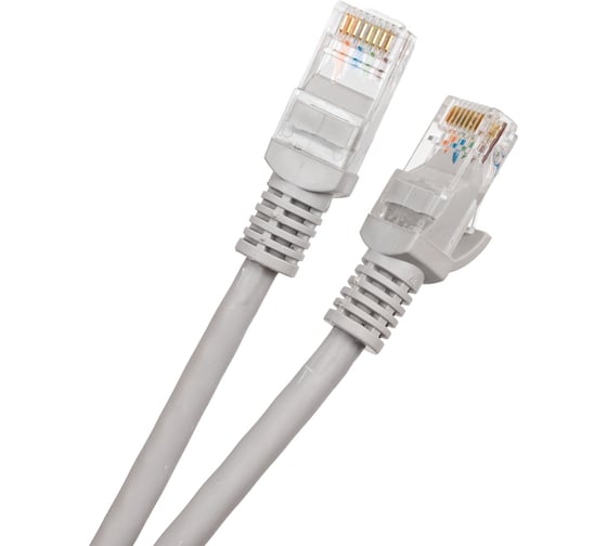 Патч-корд Cablexpert LSZH медный UTP кат.5e, 0.5м, литой, многожильный (серый), PP30-0.5M