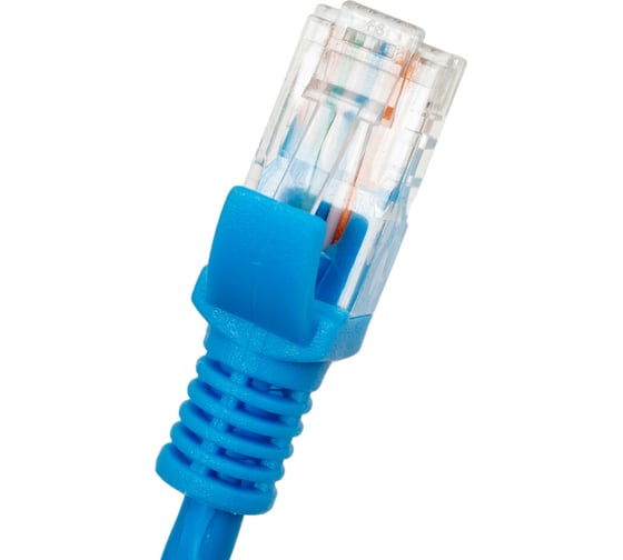 Патч-корд Cablexpert LSZH медный UTP кат.5e, 1м, литой, многожильный (синий), PP30-1M/B