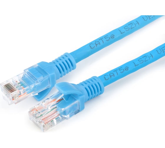 Патч-корд Cablexpert LSZH медный UTP кат.5e, 1.5м, литой, многожильный (синий), PP30-1.5M/B