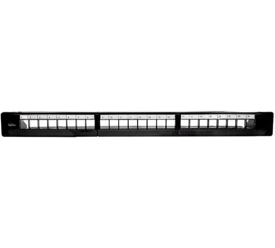 Модульная патч-панель SUPRLAN для Keystone Jack 19", под 24 модуля, UTP, 1U 10-0401