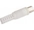Антенный TV штекер TDM пластиковый без пайки белый SQ1809-0008 3