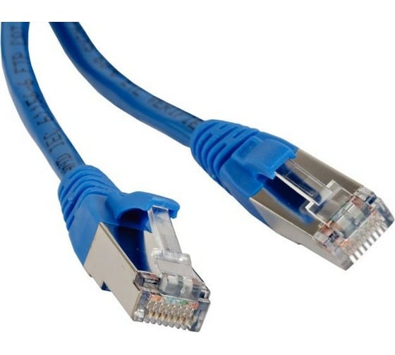 Экранированный патч-корд Hyperline U/FTP PC-LPM-STP-RJ45-RJ45-C6-1.5M-LSZH-BL Cat.6 (100% Fluke Component Tested), LSZH, 1.5 м, синий 230351 1