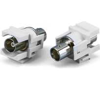 Вставка Hyperline KJ1-BNC-D-WH формата Keystone Jack с проходным адаптером BNC, D type, ROHS, белая 246971