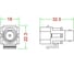 Вставка Hyperline KJ1-BNC-D-WH формата Keystone Jack с проходным адаптером BNC, D type, ROHS, белая 246971 3