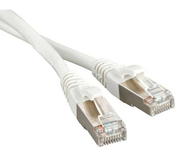 Экранированный патч-корд Hyperline U/FTP PC-LPM-STP-RJ45-RJ45-C6-0.5M-LSZH-WH Cat.6 (100% Fluke Component Tested), LSZH, 0.5 м, белый 230342 1