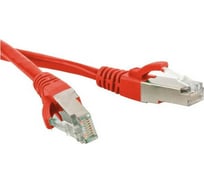 Экранированный патч-корд Hyperline F/UTP PC-LPM-STP-RJ45-RJ45-C5e-15M-LSZH-RD Cat.5е (100% Fluke Component Tested), LSZH, 15 м, красный 36339