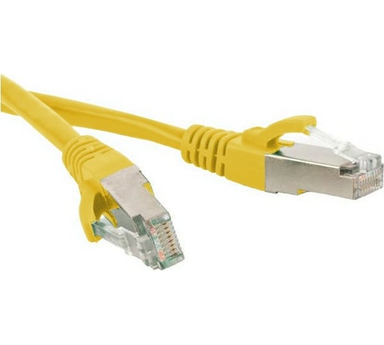 Экранированный патч-корд Hyperline F/UTP PC-LPM-STP-RJ45-RJ45-C5e-15M-LSZH-YL Cat.5е (100% Fluke Component Tested), LSZH, 15 м, желтый 36337
