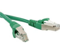 Экранированный патч-корд Hyperline U/FTP PC-LPM-STP-RJ45-RJ45-C6-10M-LSZH-GN Cat.6 (100% Fluke Component Tested), LSZH, 10 м, зеленый 230379