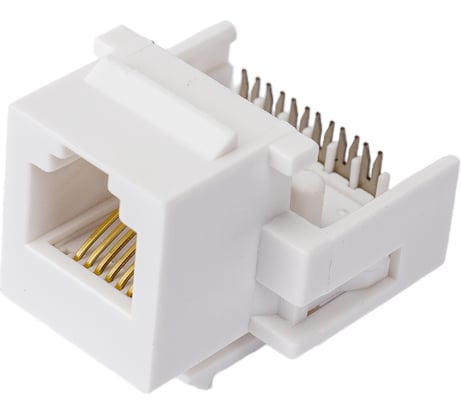 Вставка Hyperline Keystone Jack, RJ-126P6C KJ1-6P6C-C2-90-WH 373882