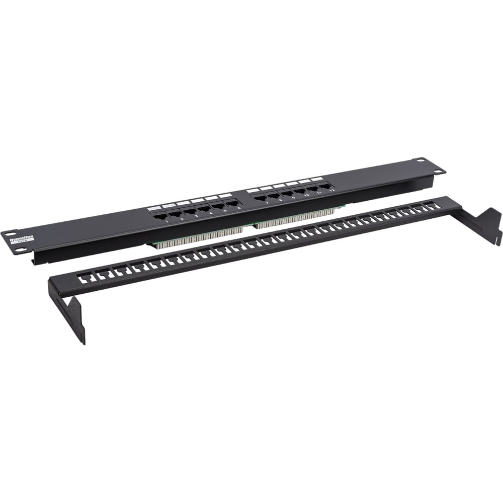 Патч-панель Hyperline PP2-19-12-8P8C-C6-110D 19", 1U, 12 портов RJ-45 ...