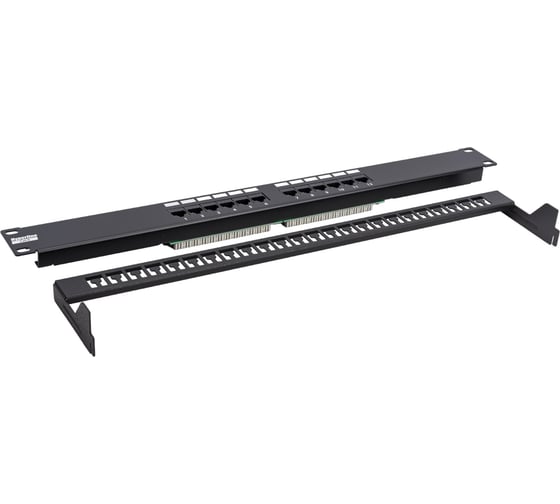 Патч-панель Hyperline PP2-19-12-8P8C-C6-110D 19", 1U, 12 портов RJ-45, категория 6, Dual IDC 433641