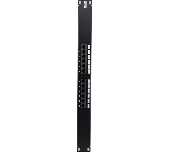 Патч-панель Hyperline PP2-19-12-8P8C-C6-110D 19", 1U, 12 портов RJ-45, категория 6, Dual IDC 433641
